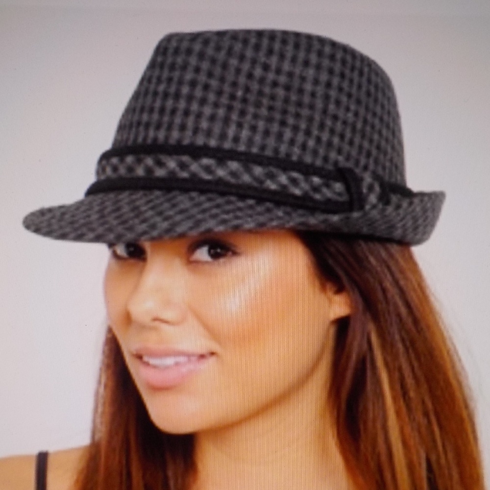 Hatter Co. Gray/Black Wool Fedora (Unisex)